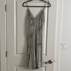 Teal floral midi